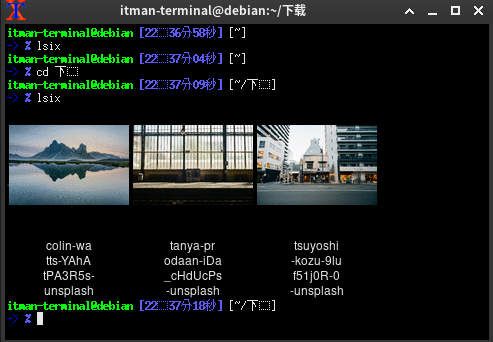 lsix在UXTerm
